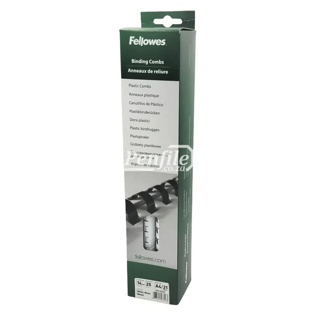 Fellowes Binding Combs Round 100 Sheet 14mm - White Box 25