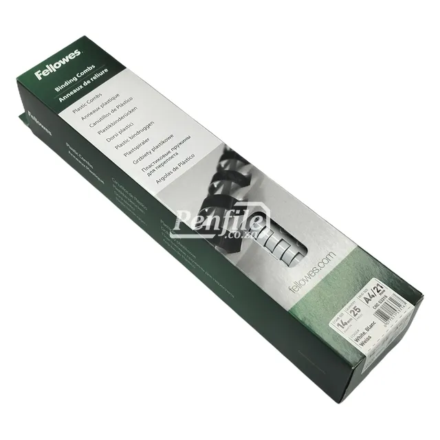 Fellowes Binding Combs Round 100 Sheet 14mm - White Box 25