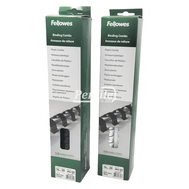 Fellowes Binding Combs Round 100 Sheet 14mm - Black Box 25