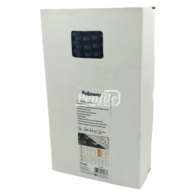Fellowes Binding Combs Round 100 Sheet 14mm - Blue Box 100