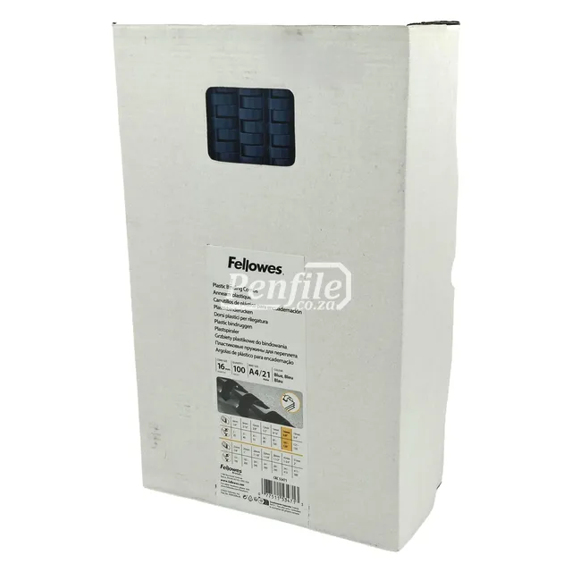 Fellowes Binding Combs Round 120 Sheet 16mm - Blue Box 100