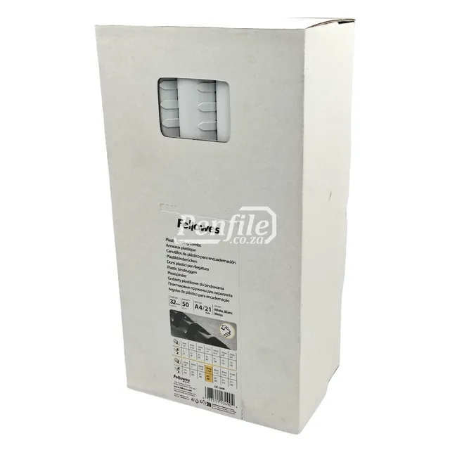 Fellowes Binding Combs Oval 280 Sheet 32mm - White Box 50
