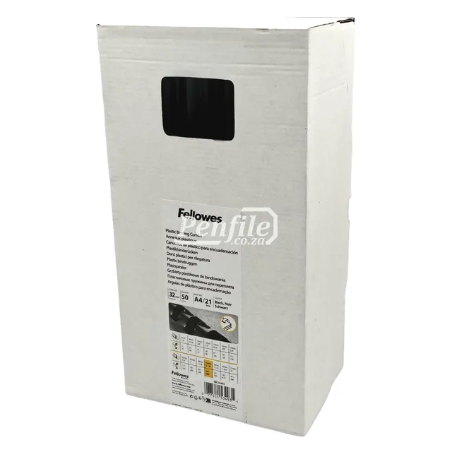 Fellowes Binding Combs Oval 280 Sheet 32mm - Black Box 50