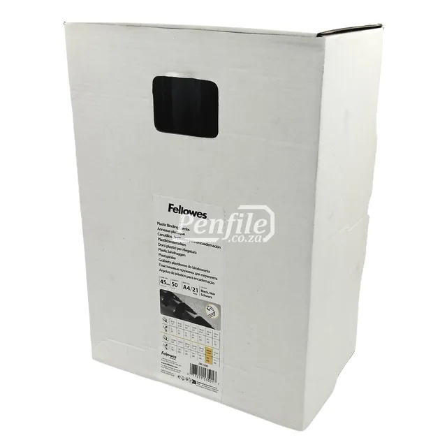 Fellowes Binding Combs Oval 410 Sheet 45mm - Black Box 50