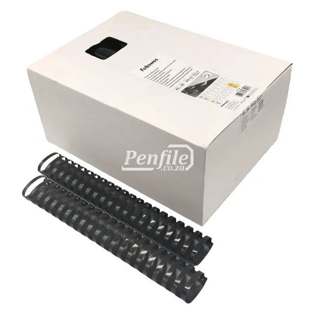 Fellowes Binding Combs Oval 410 Sheet 45mm - Black Box 50