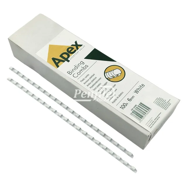 Apex Binding Combs Round 20 Sheet 6mm - White Box 100
