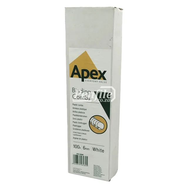 Apex Binding Combs Round 20 Sheet 6mm - White Box 100