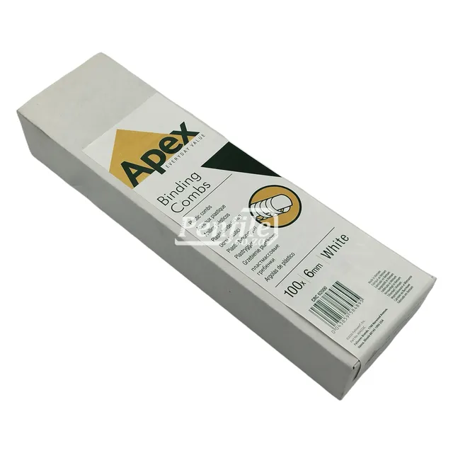 Apex Binding Combs Round 20 Sheet 6mm - White Box 100