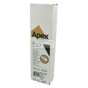 6200102-Apex Binding Combs Round 20 Sheet 6mm - Black Box 100 (2)