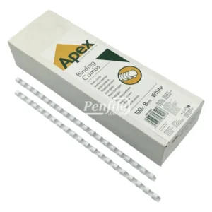 Apex Binding Combs Round 40 Sheet 8mm - White Box 100
