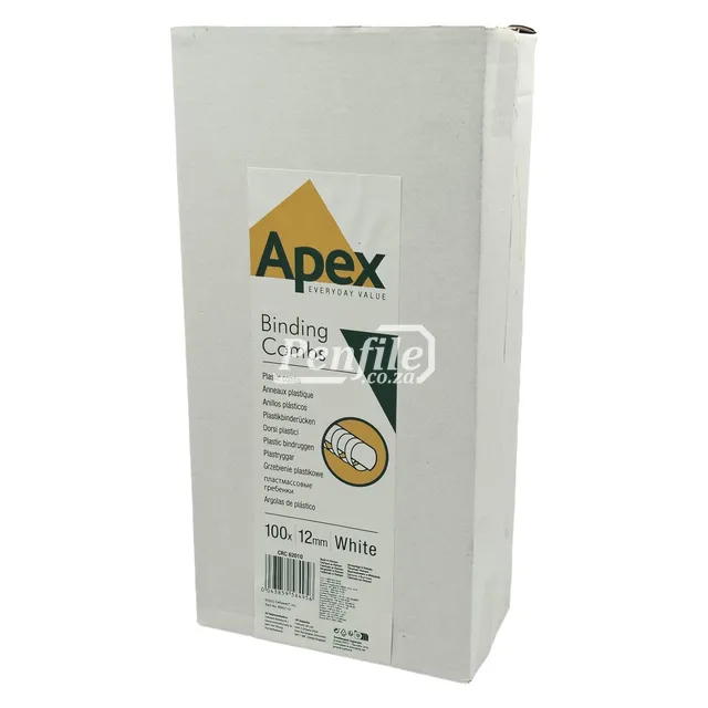 Apex Binding Combs Round 80 Sheet 12mm - White Box 100
