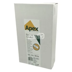 6202001-Apex Binding Combs Round 100 Sheet 14mm - White Box 100 (2)
