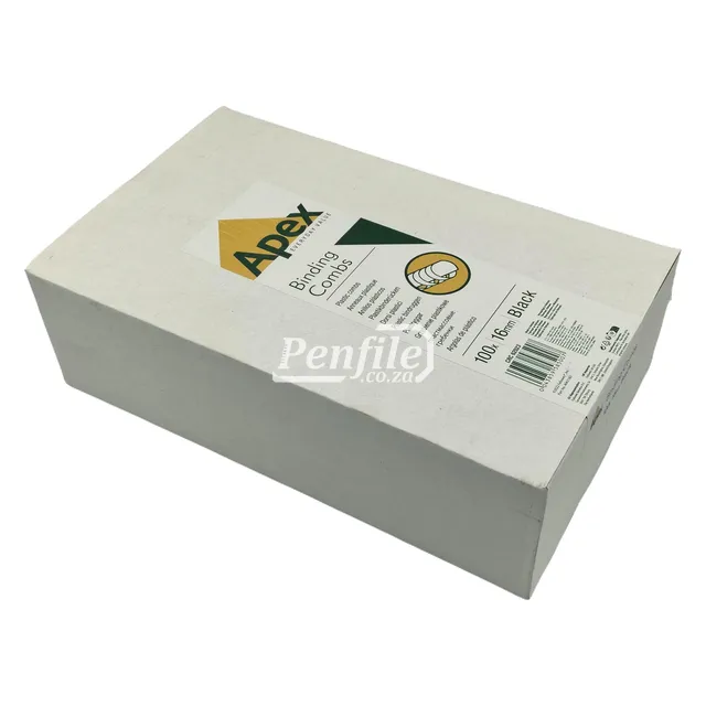 Apex Binding Combs Round 120 Sheet 16mm - Black Box 100