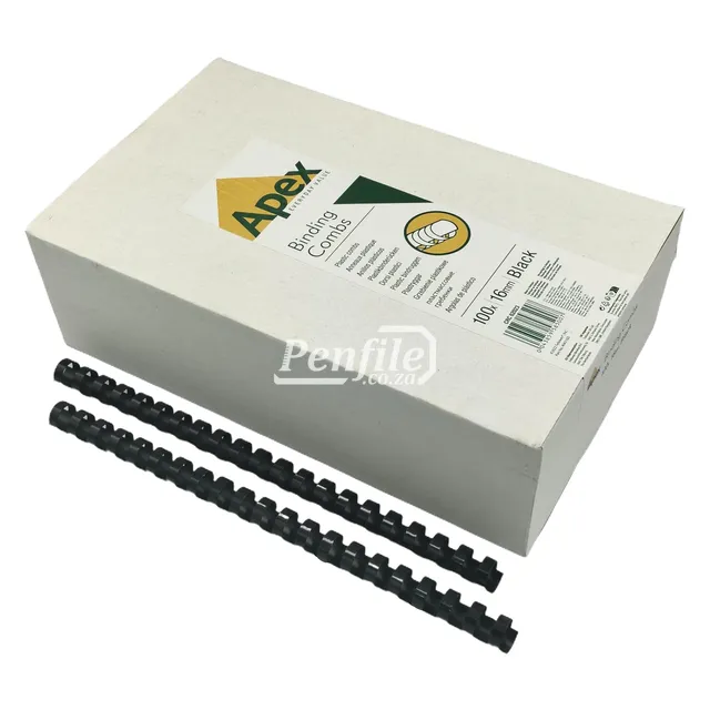 Apex Binding Combs Round 120 Sheet 16mm - Black Box 100