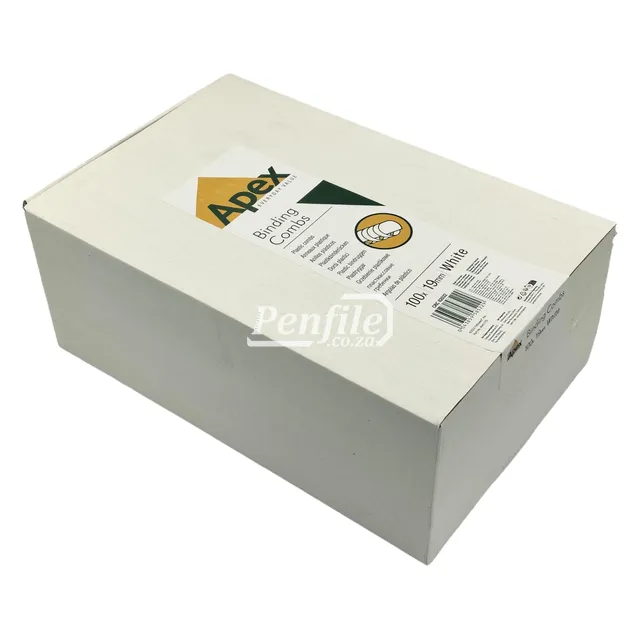 Apex Binding Combs Round 150 Sheet 19mm - White Box 100