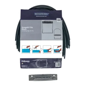 BB-CLIP-SPAG-01-Bankers Box Spaghetti Clip Black - Pack 20 (2)