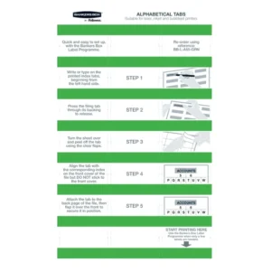 Bankers Box Alpha Adhesive Tabs 55mm - Green 144 Labels