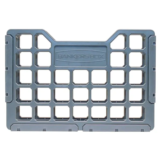 Bankers Box Slatted Econo A4 Plastic Container Pack 4 - Grey