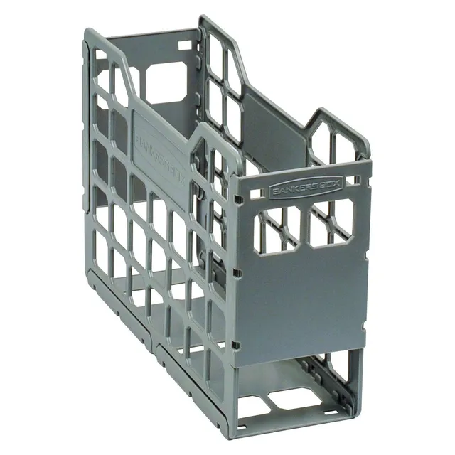 Bankers Box Slatted Econo A4 Plastic Container Pack 4 - Grey