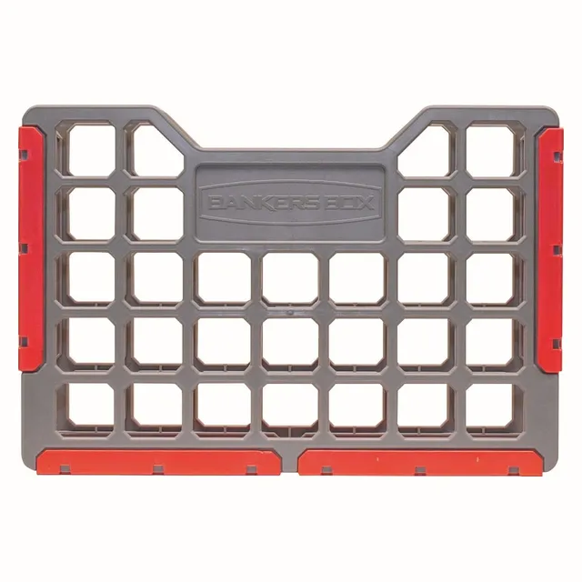 Bankers Box Slatted Econo A4 Plastic Container Pack 4 - Red