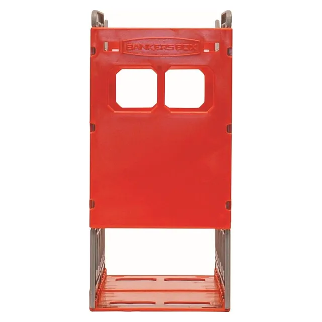 Bankers Box Slatted Econo A4 Plastic Container Pack 4 - Red