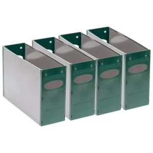BB-SP-CONT-GRN-Bankers Box Solid A4 Plastic Container Pack 4 - Green (1)
