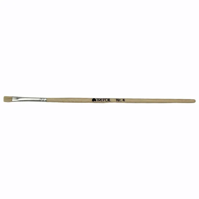 Trefoil Artist Paint Brush - Flat Short Handle No. 4