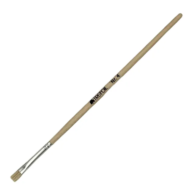 Trefoil Artist Paint Brush - Flat Short Handle No. 4