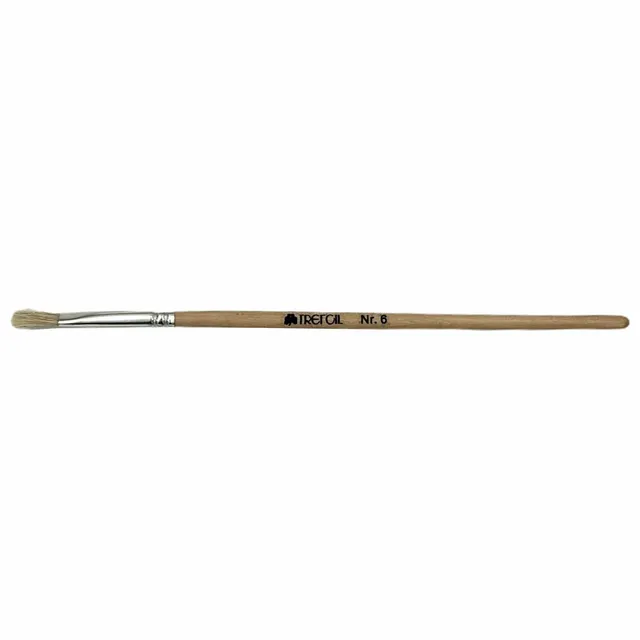 Trefoil Artist Paint Brush - Flat Short Handle No. 6