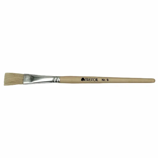 Trefoil Artist Paint Brush - Flat Short Handle No. 9