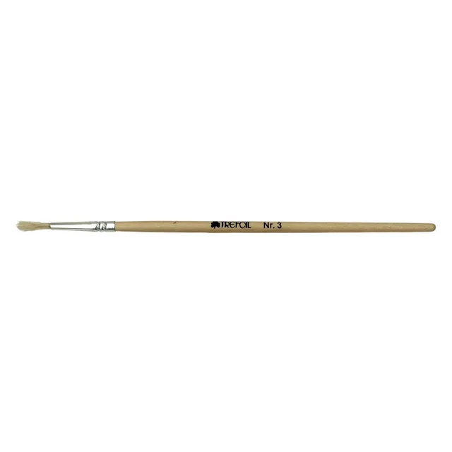 Trefoil Artist Paint Brush - Round Short Handle No. 3