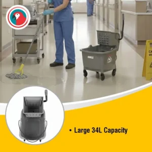 JA0709-Parrot Janitorial Mop Wringer Trolley 34L (5)