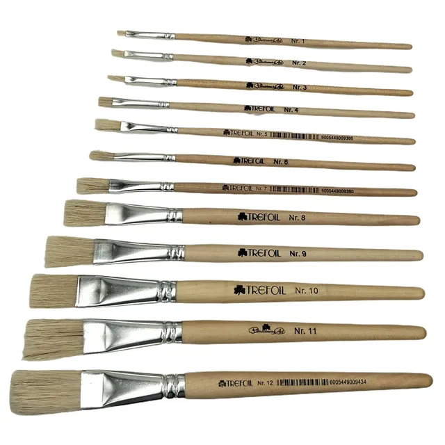 Trefoil Artist Paint Brush - Flat Short Handle No. 1