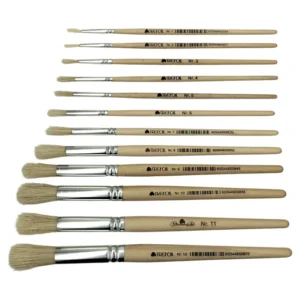Trefoil Artist Paint Brushes – Round Short Handle No. 1-12